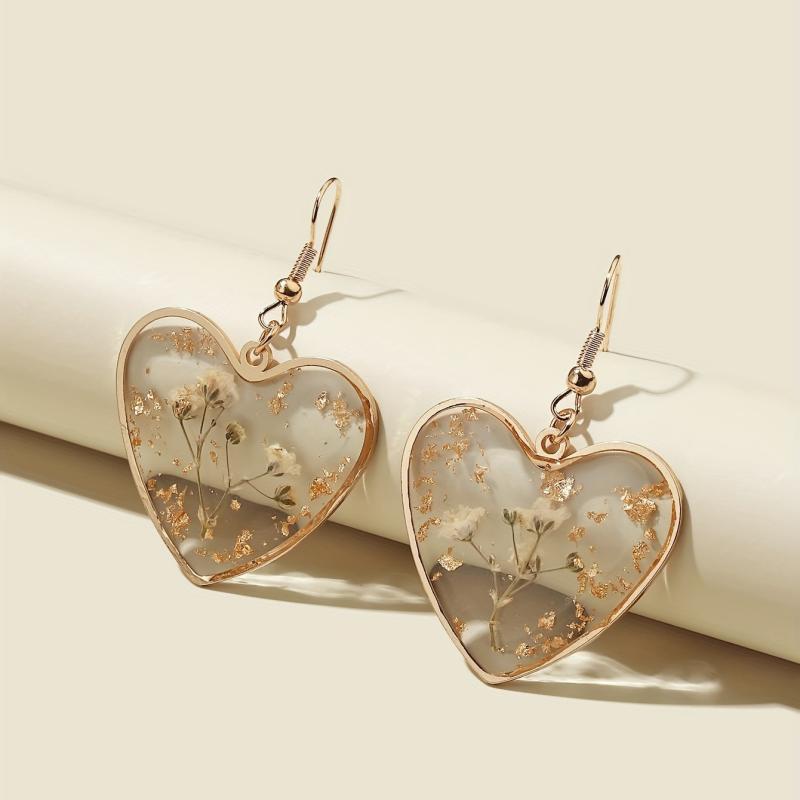 Transparent Camellia Love Flower Earrings for Party Wedding Banquet