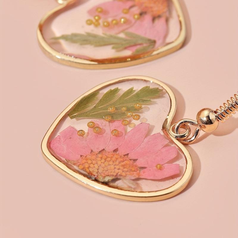 Transparent Camellia Love Flower Earrings for Party Wedding Banquet