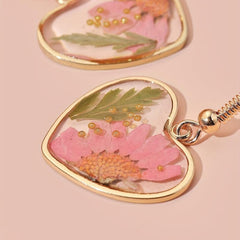 Transparent Camellia Love Flower Earrings for Party Wedding Banquet