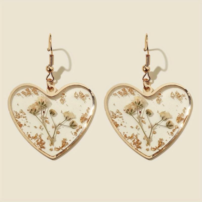 Transparent Camellia Love Flower Earrings for Party Wedding Banquet