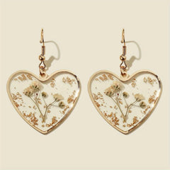 Transparent Camellia Love Flower Earrings for Party Wedding Banquet