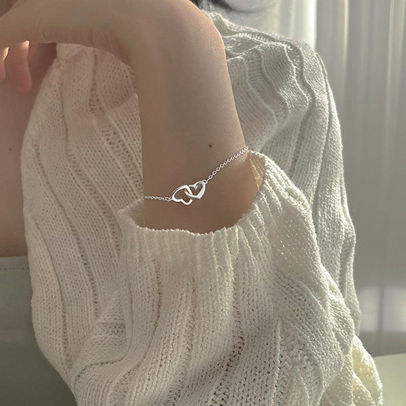 Titanium Steel Love Pendant Bracelet Heart Party Jewelry