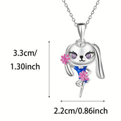 Enthusiasm Cheerleader Rabbit Pendant Necklace Women's Jewelry