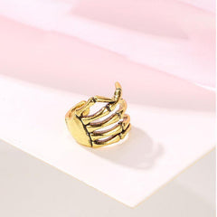 Punk Style Skull Hand Spine Ear Bone Clip Ear Cuff