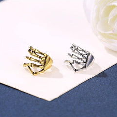 Punk Style Skull Hand Spine Ear Bone Clip Ear Cuff