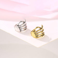Punk Style Skull Hand Spine Ear Bone Clip Ear Cuff