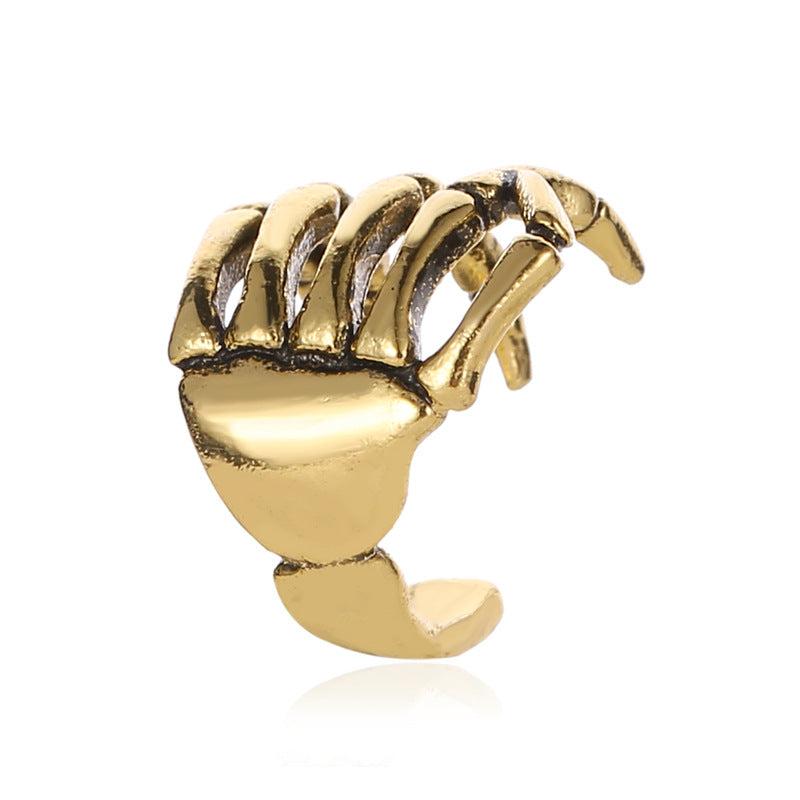 Punk Style Skull Hand Spine Ear Bone Clip Ear Cuff