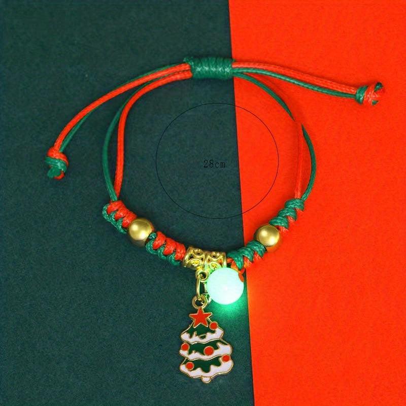 Luminous Christmas Bracelet Santa Claus Snowflake Couple Jewelry