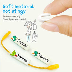 Customized Name Ring Waterproof Baby Shoe Bag Name Sticker Shoe Ring Buckle