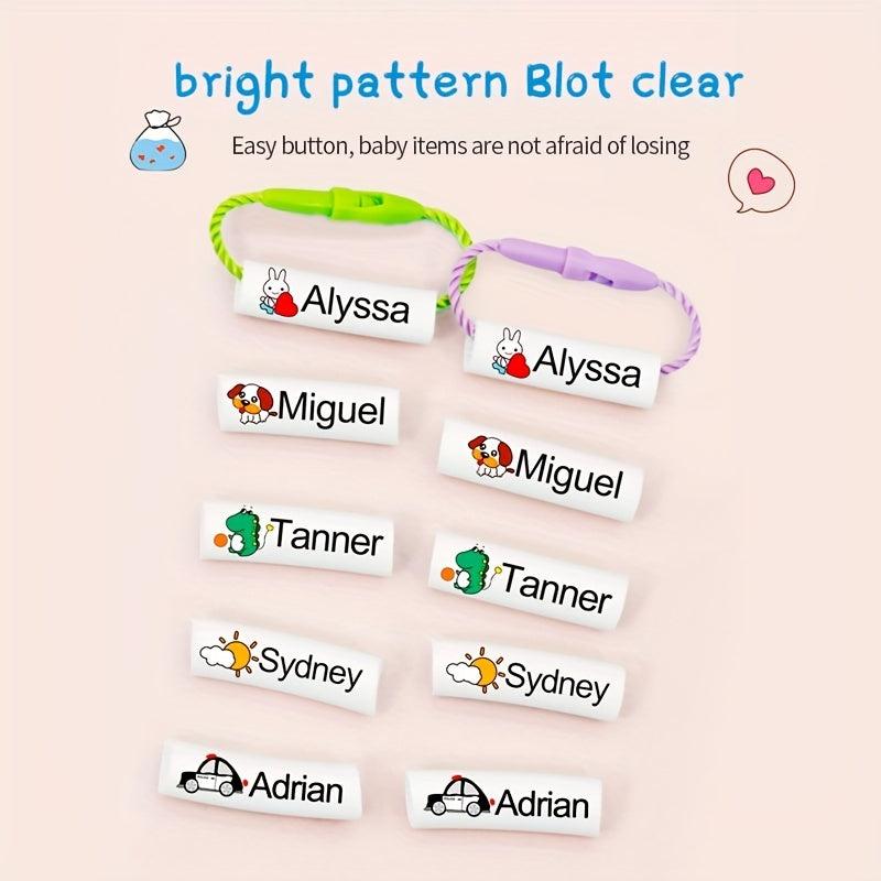 Customized Name Ring Waterproof Baby Shoe Bag Name Sticker Shoe Ring Buckle