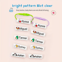 Customized Name Ring Waterproof Baby Shoe Bag Name Sticker Shoe Ring Buckle