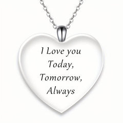 Crystal Pendant Alphabet Necklace English Birthday Gift