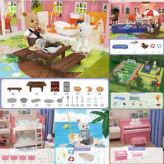 Mini Doll House Toy Play House Plastic Assembly Furniture Accessories