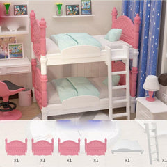 Mini Doll House Toy Play House Plastic Assembly Furniture Accessories