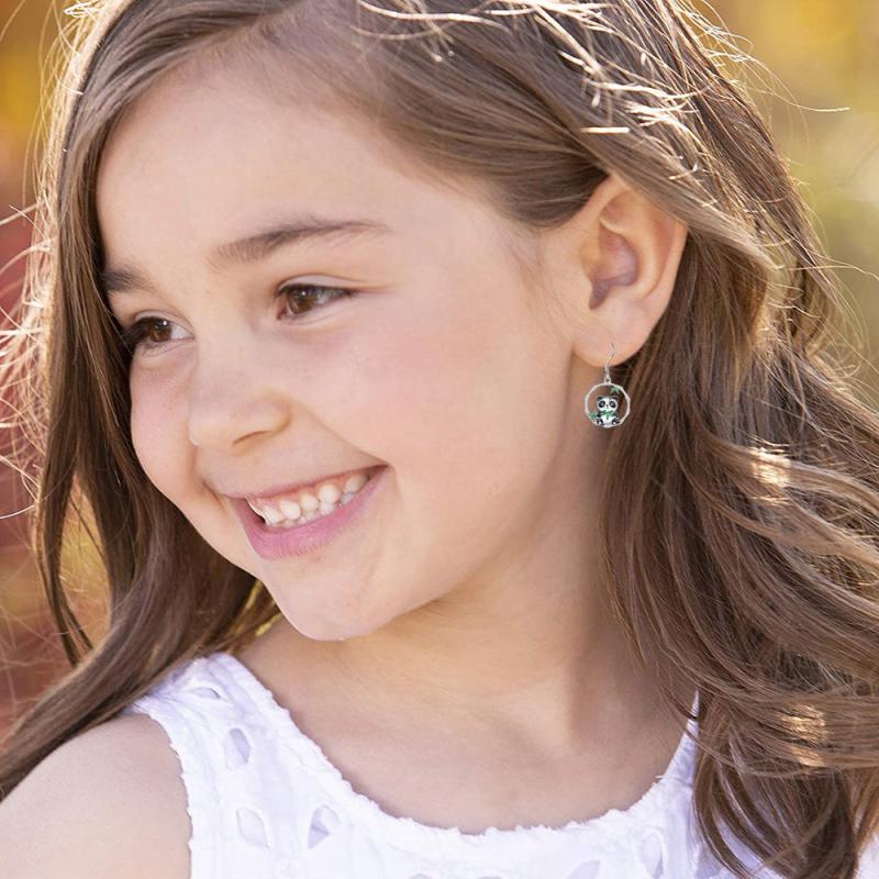 Panda Bamboo Earrings for Women Girls