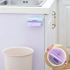 Wall Mounted Trash Bags Holder Kitchen Plastic Bag Container Bathroom