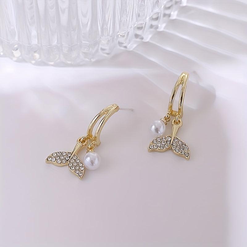 Fishtail Compact Bow Temperament Fairy Earrings