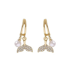 Fishtail Compact Bow Temperament Fairy Earrings