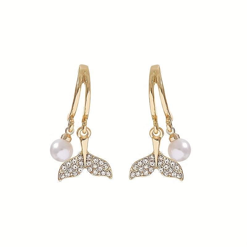 Fishtail Compact Bow Temperament Fairy Earrings