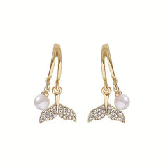 Fishtail Compact Bow Temperament Fairy Earrings