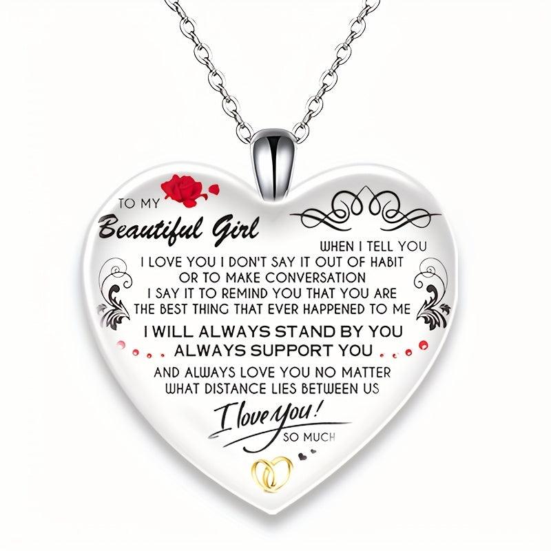 Crystal Pendant Necklace English Birthday Gift