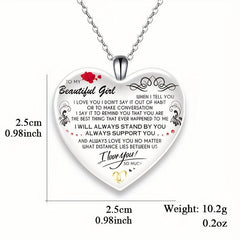 Crystal Pendant Necklace English Birthday Gift