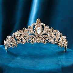 Silvery Crystal Princess Crown Headwear