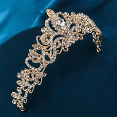 Silvery Crystal Princess Crown Headwear