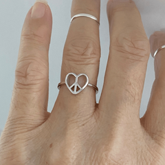 Heart Peace Ring Women Party Jewelry