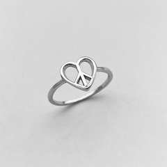 Heart Peace Ring Women Party Jewelry