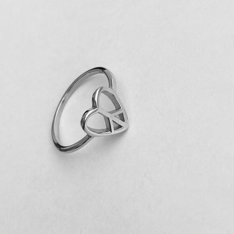 Heart Peace Ring Women Party Jewelry