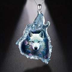 Crystal Wolf Unisex Pendant Necklace - Birthday Anniversary Daily Wear