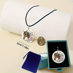 Hand Drawn Horse Pendant Necklace For Women Name Necklaces Chain