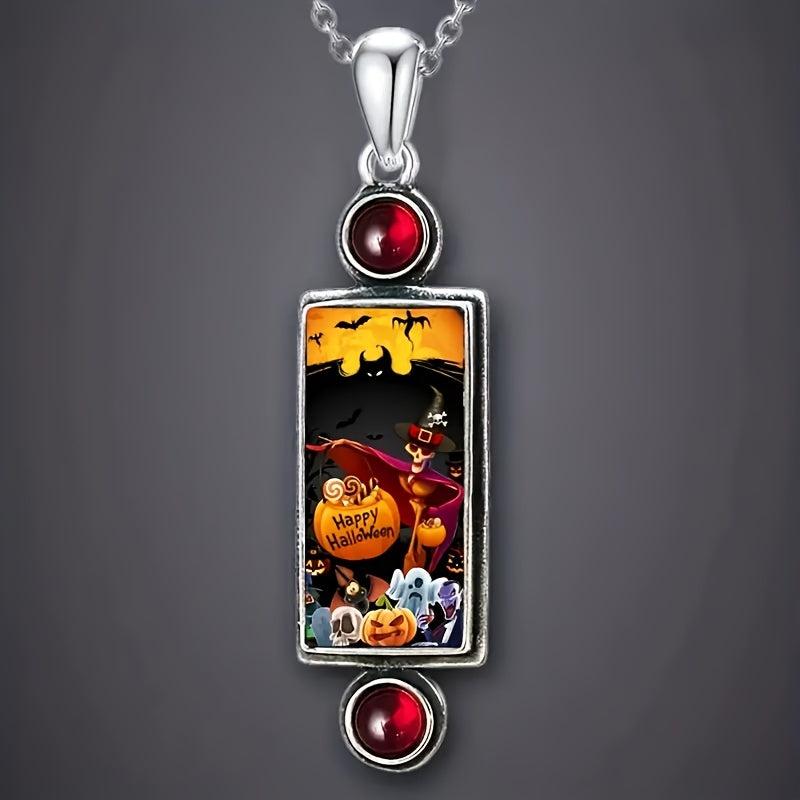 Cartoon Pumpkin Skull Horror Pendant Necklace Girls Halloween Jewelry