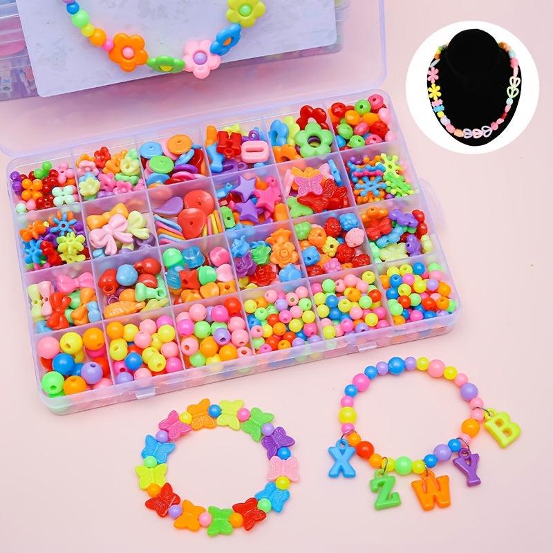 Kids Beaded Girls DIY Jewelry Educational Toy Bracelet Necklace Kit