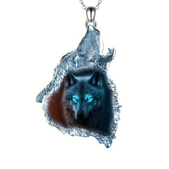 Forest Wolf Pendant Necklace Punk Hip Hop Animal Wolf Necklace