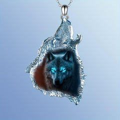 Forest Wolf Pendant Necklace Punk Hip Hop Animal Wolf Necklace