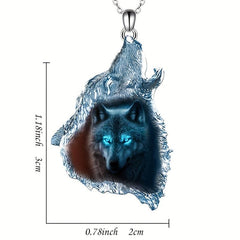 Forest Wolf Pendant Necklace Punk Hip Hop Animal Wolf Necklace