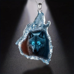 Forest Wolf Pendant Necklace Punk Hip Hop Animal Wolf Necklace