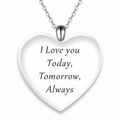 Vintage Heart Mother Daughter Pendant Necklace Toy for Kids Anniversary Gift