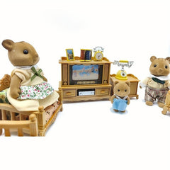 63pcs Dollhouse Micro Mini Living Room Set Educational Decoration Simulation