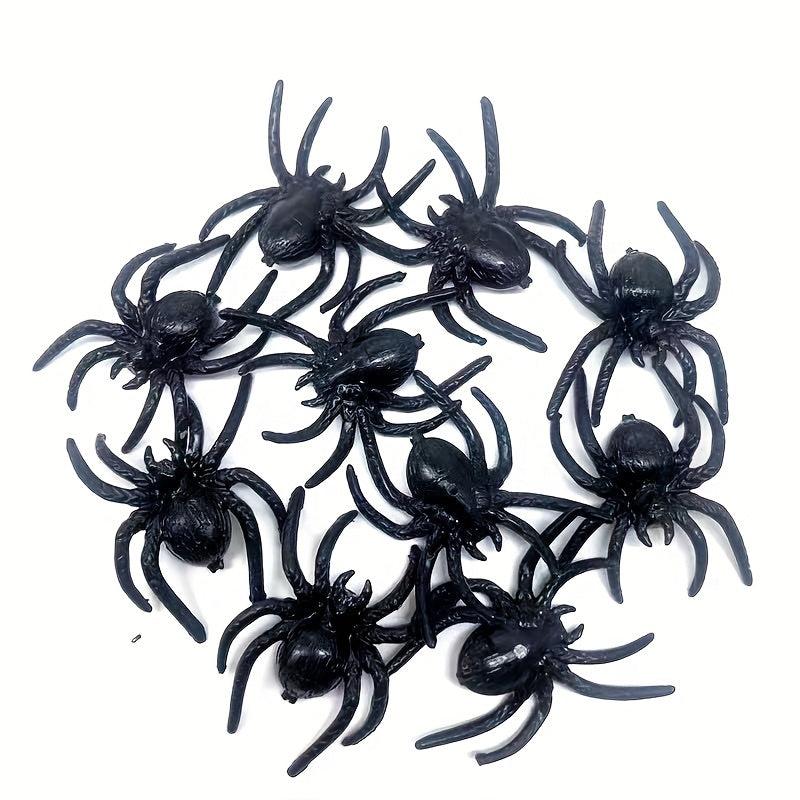 Mini Plastic Spider Toys Set of 5 Halloween Decoration Accessories