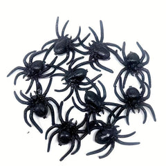 Mini Plastic Spider Toys Set of 5 Halloween Decoration Accessories