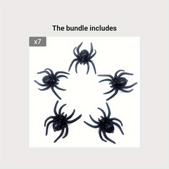 Mini Plastic Spider Toys Set of 5 Halloween Decoration Accessories