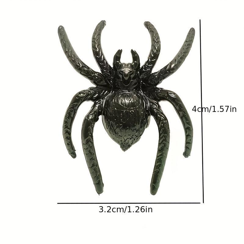 Mini Plastic Spider Toys Set of 5 Halloween Decoration Accessories
