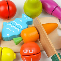 Montessori Vegetable Cutting Toy Set for Kids