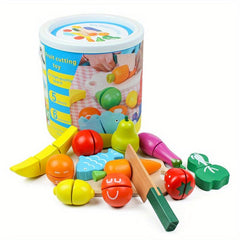 Montessori Vegetable Cutting Toy Set for Kids