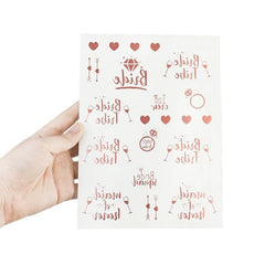 Bridal Veil Satin Belt & Tattoo Stickers Set