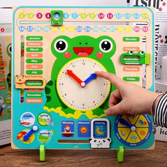Montessori Wooden Toys Learning Time Clocks