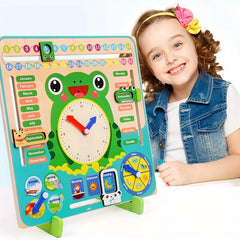 Montessori Wooden Toys Learning Time Clocks